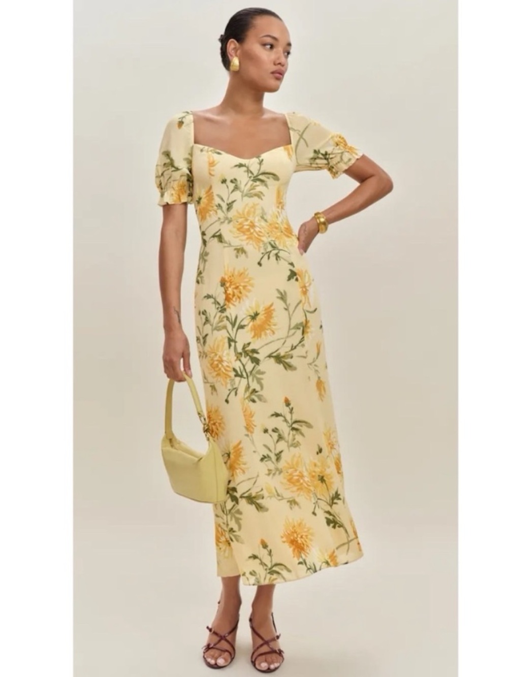 Reformation Gloria Dress in Honeyglow